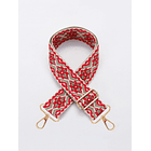 Correa de bolso con patrón geométrico ROJO 1