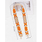 Correa de bolso de color combinado con estampado geométrico NARANJA  2