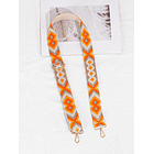 Correa de bolso de color combinado con estampado geométrico NARANJA  4