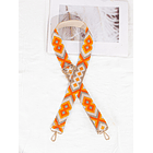 Correa de bolso de color combinado con estampado geométrico NARANJA  1