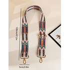 Correa de bolso con estampado geométrico de color combinado 3