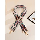 Correa de bolso con estampado geométrico de color combinado 1