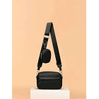 Bandolera acolchada con monedero NEGRO 1