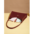 Bolso baguette con cocodrilo VINOTINTO 4