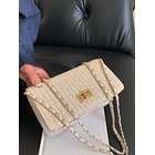 Bolso cerradura girante BLANCO-BEIGE 2