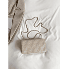 Bolso cerradura girante BLANCO-BEIGE 4