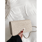 Bolso cerradura girante BLANCO-BEIGE 5