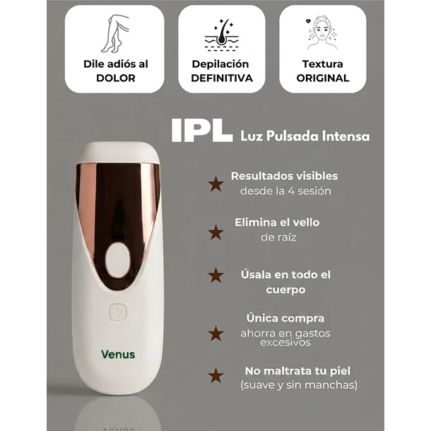 Depiladora Láser Venus IPL PRO: resultados en 12 semanas 2
