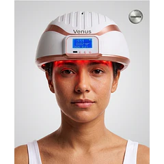 Venus Vita-X: Casco Láser (LLLT) fortalece el folículo desde la raíz.