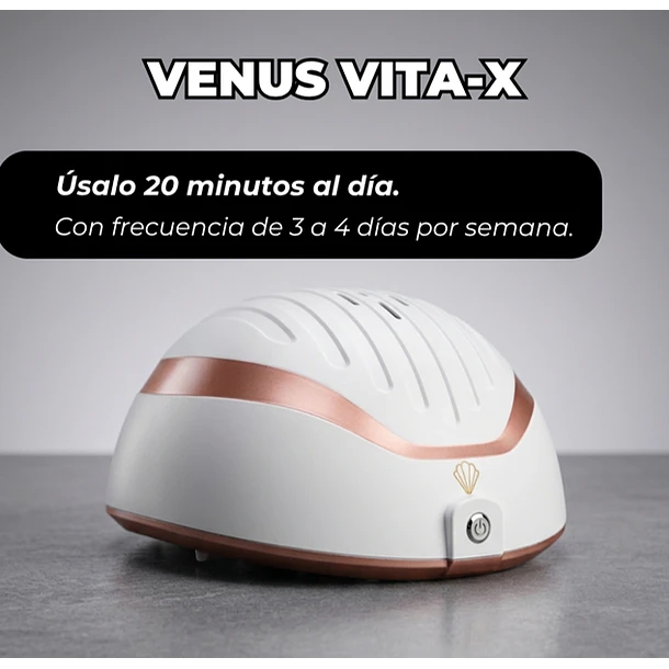 Venus Vita-X: Casco Láser (LLLT) fortalece el folículo desde la raíz. 9