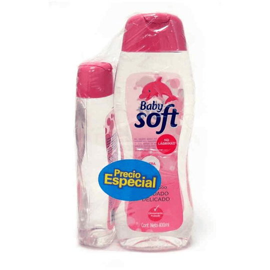 Shampoo Baby Soft 400 ml + 200 ml Cuidado Delicado 2 Unidades