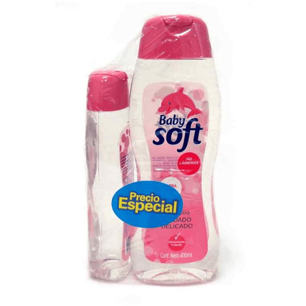 Shampoo Baby Soft 400 ml + 200 ml Cuidado Delicado 2 Unidades