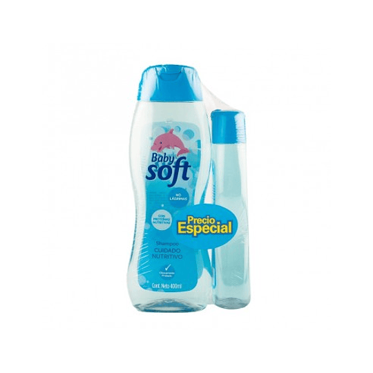 Shampoo Baby Soft 400 ml + 200 ml Cuidado Nutritivo 2 Unidades