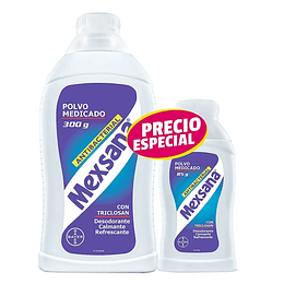 Talco Mexsana 300 Gr + 85 Gr 2 Unidades Antibacterial Oferta