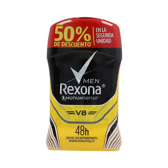 Desodorante Rexona Barra Hombre 50 gr 2 Unidades V8 Oferta