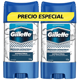 Desodorante Gillette Gel 113 gr 2 Unidades Antibacterial Oferta
