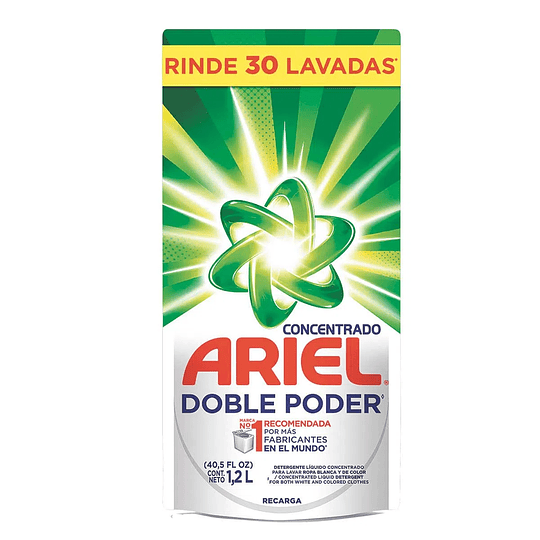 Detergente Liquido Ariel 1200 ml Doypack Doble Poder