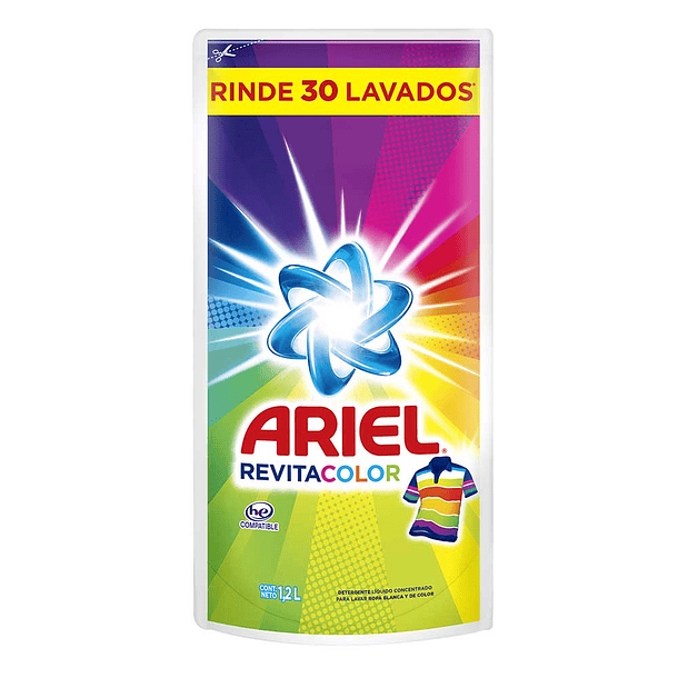 Detergente Liquido Ariel 1200 ml Doypack Revita Color
