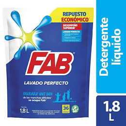Detergente Liquido Fab 1800 ml Doypack