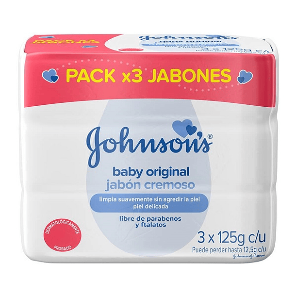Jabon Jhonsons Baby 110 gr x 3 Original
