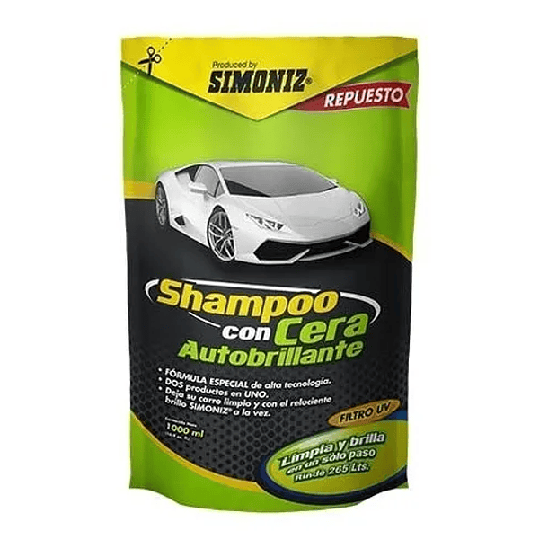 Shampoo Para Autos Simoniz 1000 ml Doypack Con Cera Autobrillante