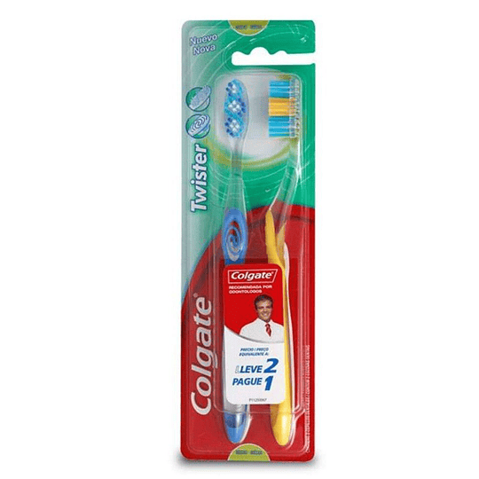 Cepillo Dental Colgate Twister Medio 2 Unidades Oferta