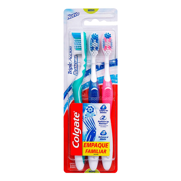 Cepillo Dental Colgate x3 Triple Accion Oferta