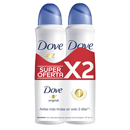 Desodorante Dove Aerosol Mujer 150 ml 2 Unidades Original Oferta