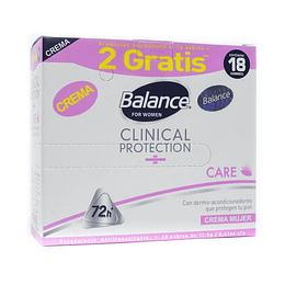 Desodorante Balance Clinical Sobres Mujer Caja 18 Unidades Crema
