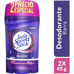 Desodorante Lady Speed Stick Barra 45 gr 2 Unidades Invisible Oferta