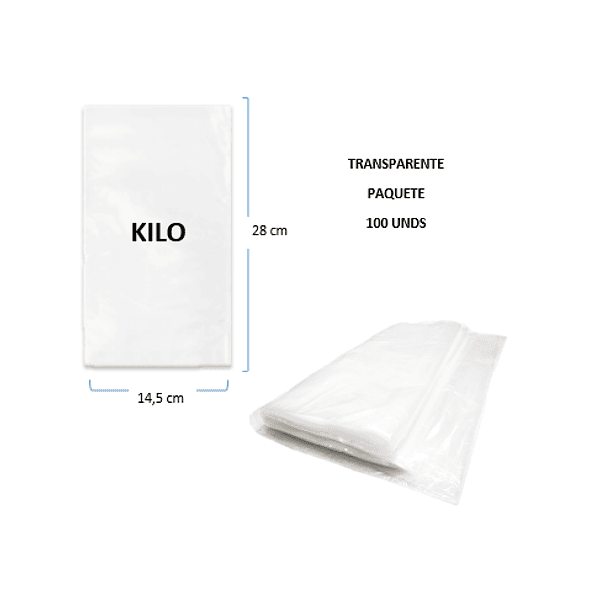 Bolsa Transparente Kilo x 100