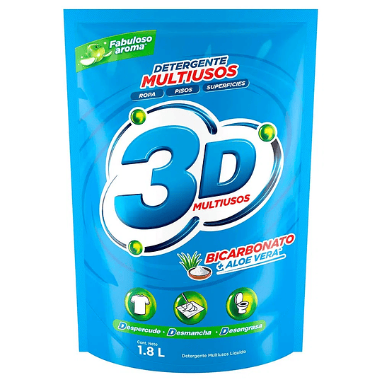 Detergente Liquido 3D 1800 ml