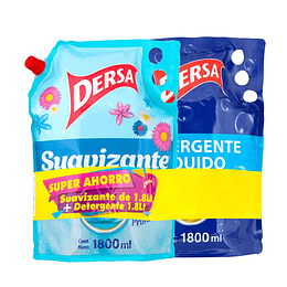Detergente Liquido Dersa + Suavizante Dersa 2000 ml Doypacks Oferta