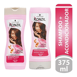 Shampoo Konzil 375ml + Acondicionador 375ml Seda Liquida Oferta