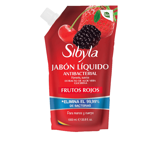 Jabon LIquido Manos Sibyla 1000 ml Frutos Rojos