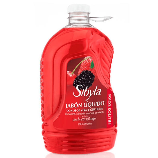 Jabon Manos Liquido Sibyla 3785 ml Frutos Rojos