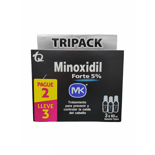 Tratamiento Minoxidil MK 5% 60 ml 3 Unidades Oferta
