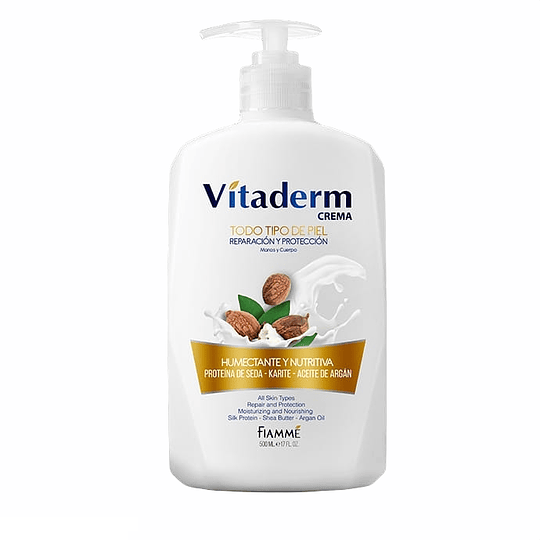 Crema Vitaderm 500 ml Proteina De Seda Y Karite