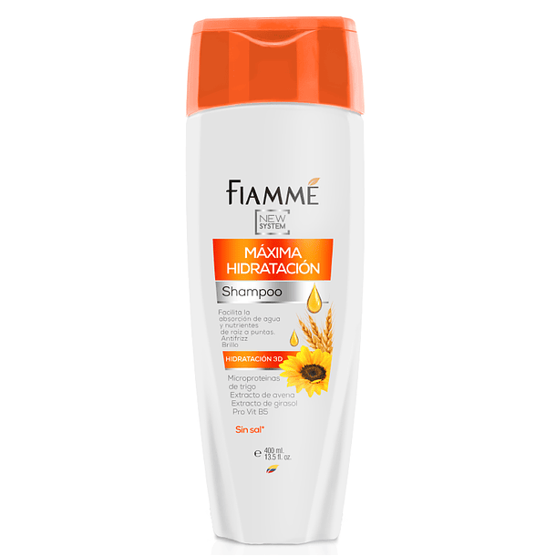 Shampoo Fiamme 400 ml Maxima Hidratacion