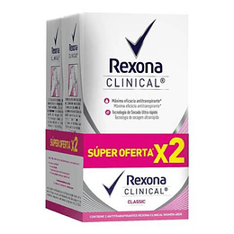 Desodorante Rexona Clinical Crema Dama 48 gr 2 Unidades Classic Oferta