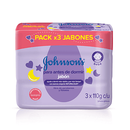 Jabon Johnsons Baby 110 gr 3 Unidades Antes De Dormir