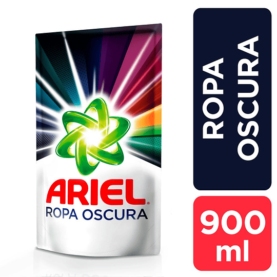 Detergente Liquido Ariel 900 ml Doypack Ropa Oscura