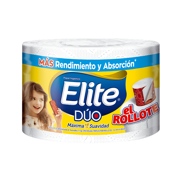 Papel Higienico Elite Duo El Rollote Unidad