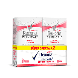 Desodorante Rexona Clinical Crema Men 48 gr 2 Unidades Sport Strength Oferta