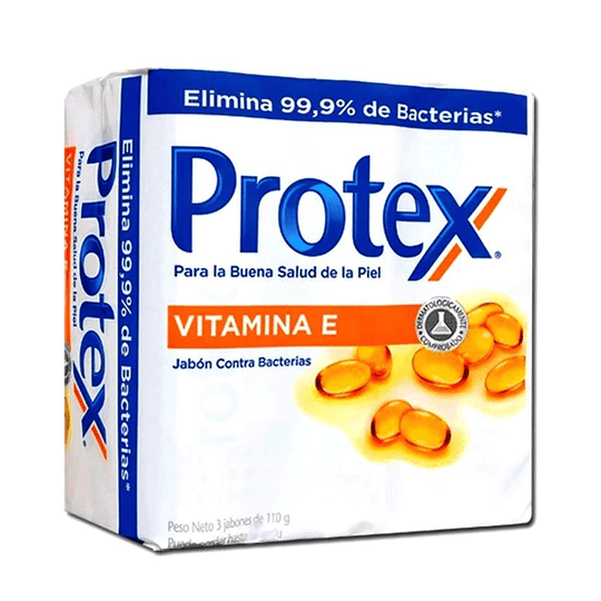 Jabon Protex 110 gr 3 Unidades Vitamina E