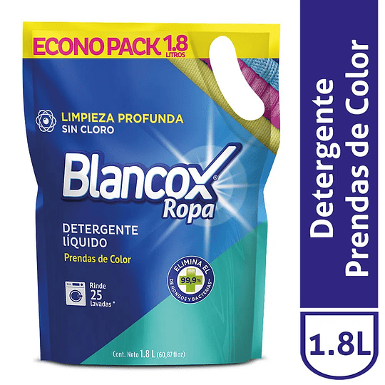Detergente Liquido Blancox 1800 ml Doypack Regular