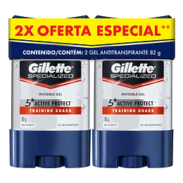 Desodorante Gillette Gel 82 gr 2 Unidades Training Guard Oferta