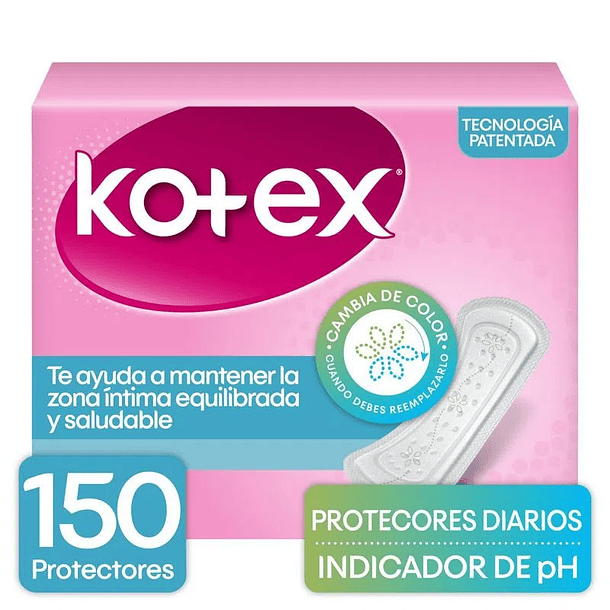 Protectores Higienicos Kotex Indicador PH 150 Unidades
