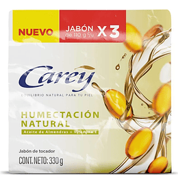 Jabon Carey 110 Gr 3 Unidades Aceite Almedras y Vitamina E