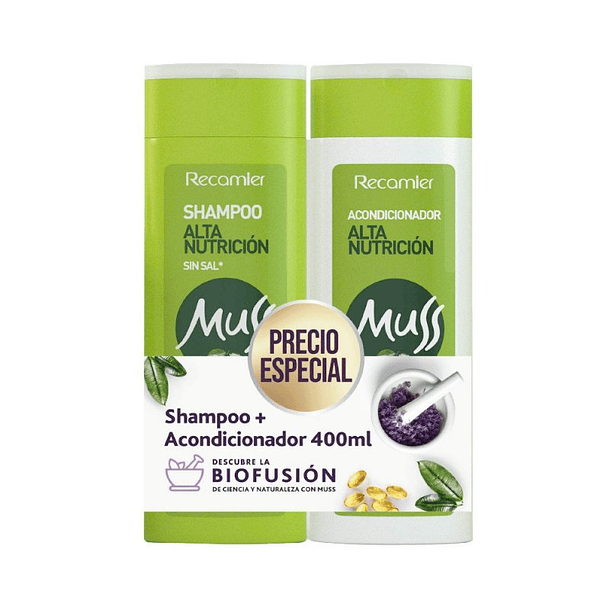 Shampoo Muss 400 ml + Acondicionador 400 ml Alta Nutricion